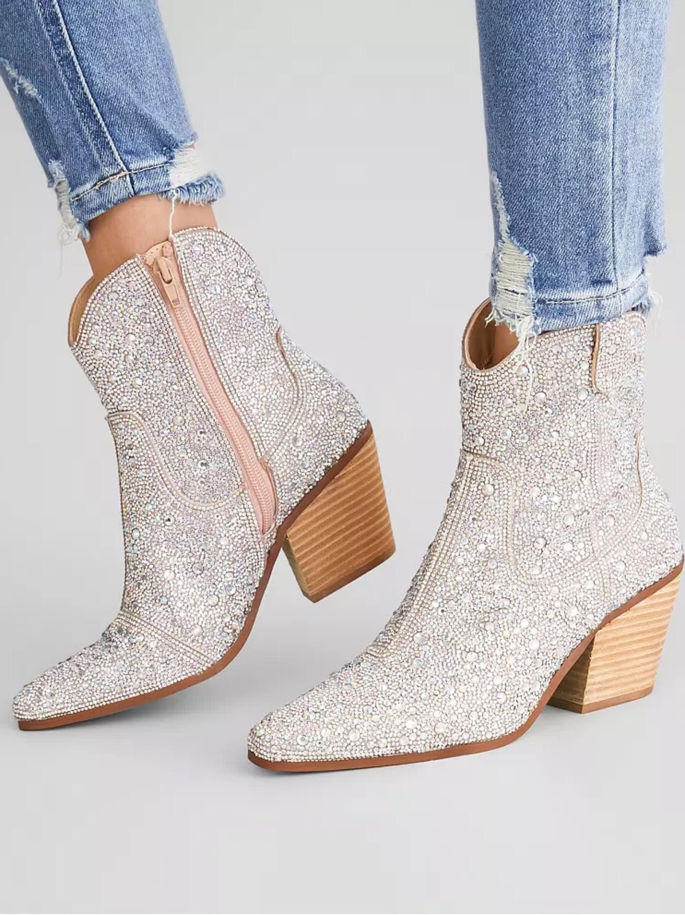 Betsey Johnson Diva Ankle Boot Rhinestone